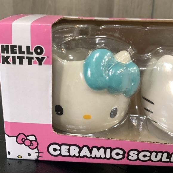 New Hello Kitty Ceramic Sculpted Mini Espresso Small Cup Set In Different Bows - Picture 2 of 9